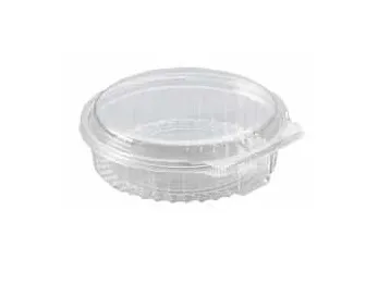 Barquette ronde 250 gr avec couvercle attaché pour dessert ( 600 unités par carton) OZGE