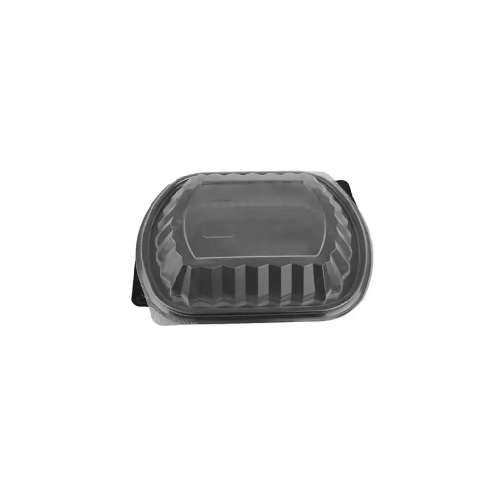 [MENUBOX_C-1] Baquette micro-ondable noir avec couvercle transparent OZGE ( 250 unités par carton)