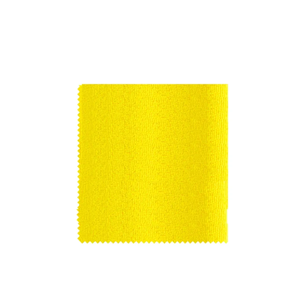 [LAVETTE_JAUNE_MULTI_USAGE_35_35_CM] Lavette microfibre multi-usages 35×35 cm, jaune TIT – Sachet de 10 unités (Carton de 200 unités)