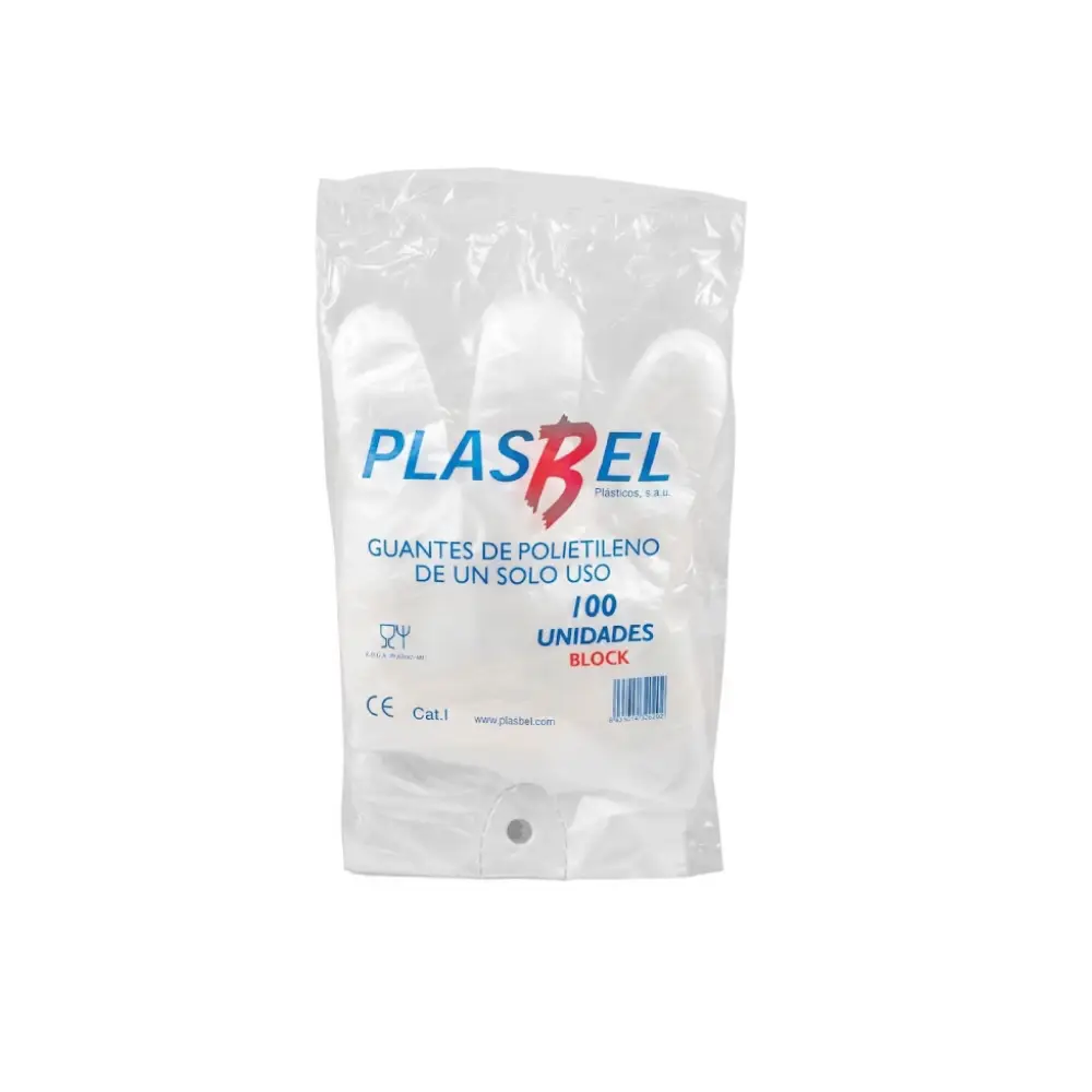 [GANTS_PE_TYPE_2] Gants à usage unique économiques en PEHD( 1 unité de vente = sachet de 100 pièces)(100 sachets par carton)