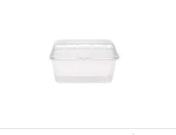 Barquette perforée transparente avec couvercle attaché 250 ml LARPLAST (1000 unités par carton)