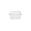 Barquette perforée transparente avec couvercle attaché 250 ml LARPLAST (1000 unités par carton)