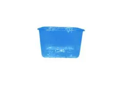Barquette bleu perforé sans couvercle 500 ml ( 1080 unités par carton) LARPLAST