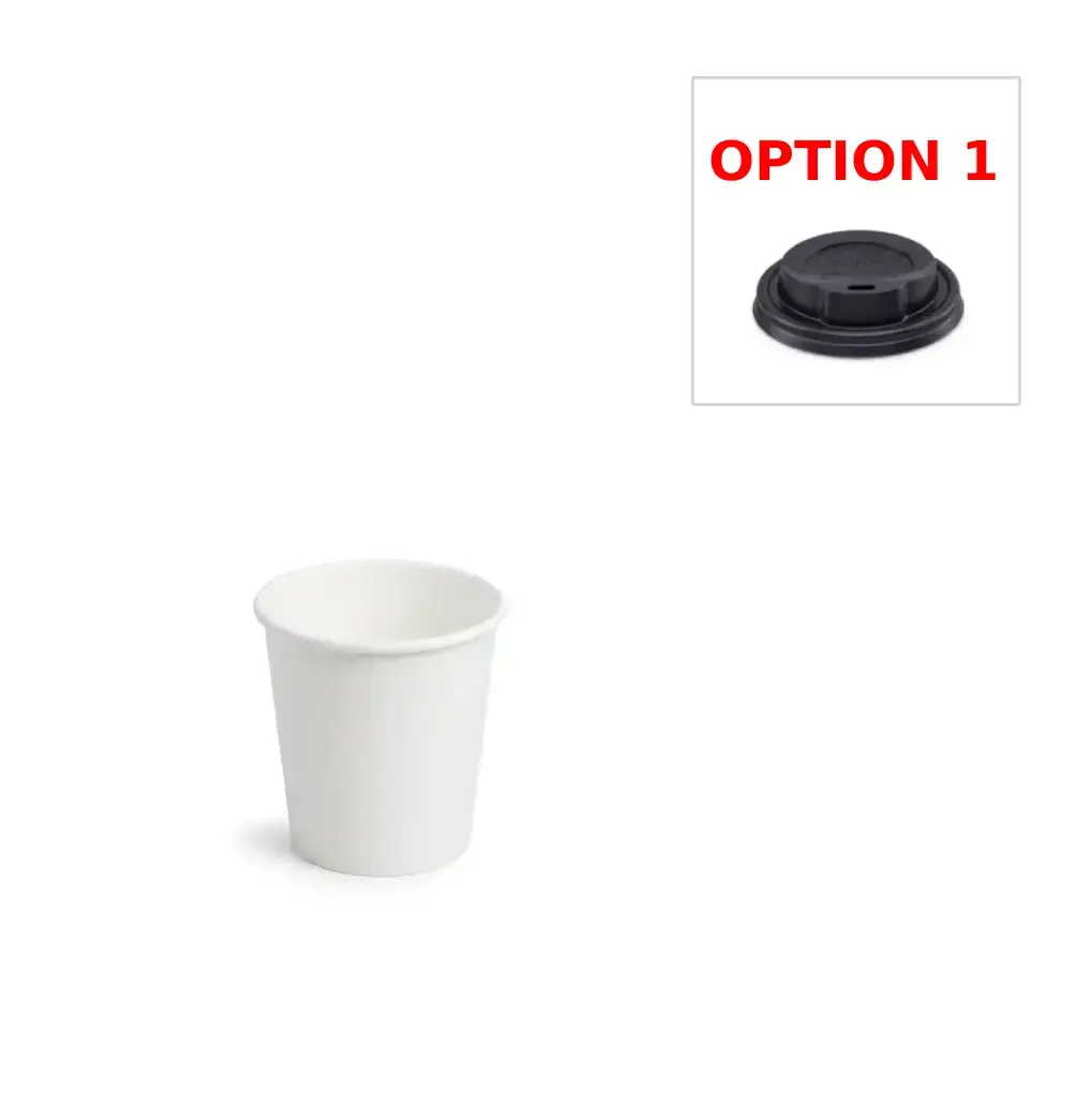 [GOBLET_18_CL] Gobelet en carton blanc 180 ml ( 50 unités par sac × 20 sacs) (1 000 unités par carton)