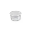 Boite en PP micro-ondable ronde 320 ml transparente OZGE (50 unités x 10 sacs)( 500 unités par carton )