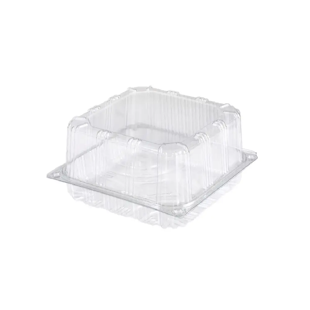 [V01812_P] Boîte carrée pour un gâteau avec couvercle à charnière 220 x 220 hauteur 65 mm (150 pièces par carton) hot