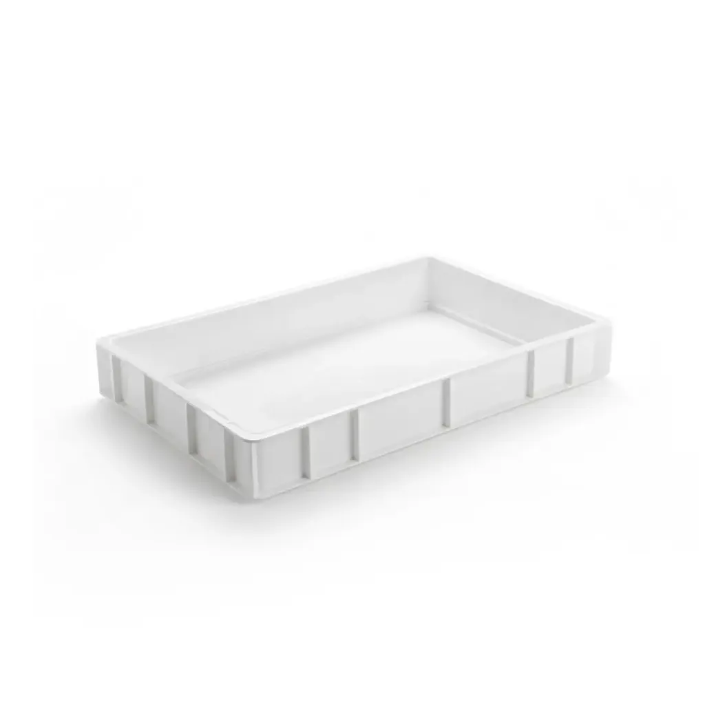 Caisse blanc patissier en plastique alimentaire 600*400*100 mm (5 unités par carton)