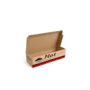 Boîte sandwich en micro-cannelure T/T/K (300×140×60 mm) avec impression standard (50 unités par fardeau)