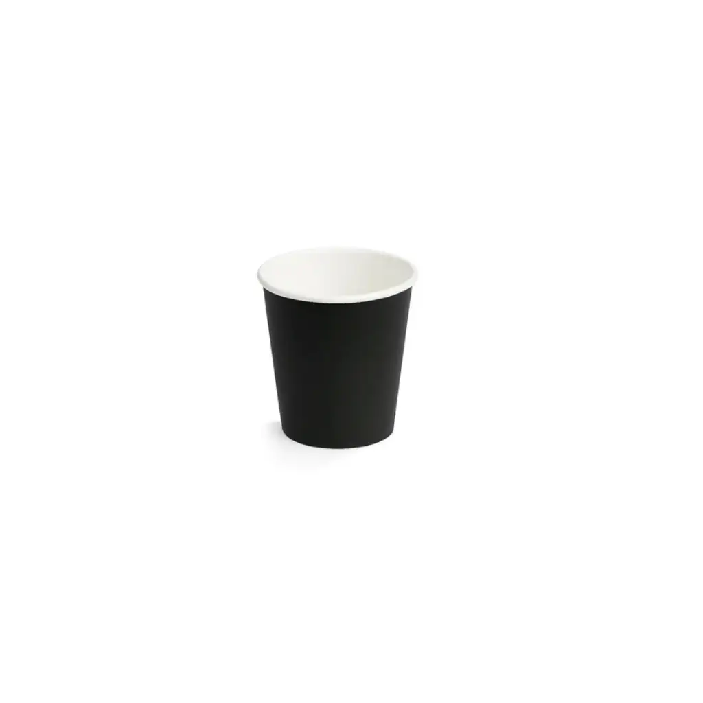 Gobelet en carton couleur noir 180 ml ( 50 unités par sac × 20 sacs) (1 000 unités par carton) Pro