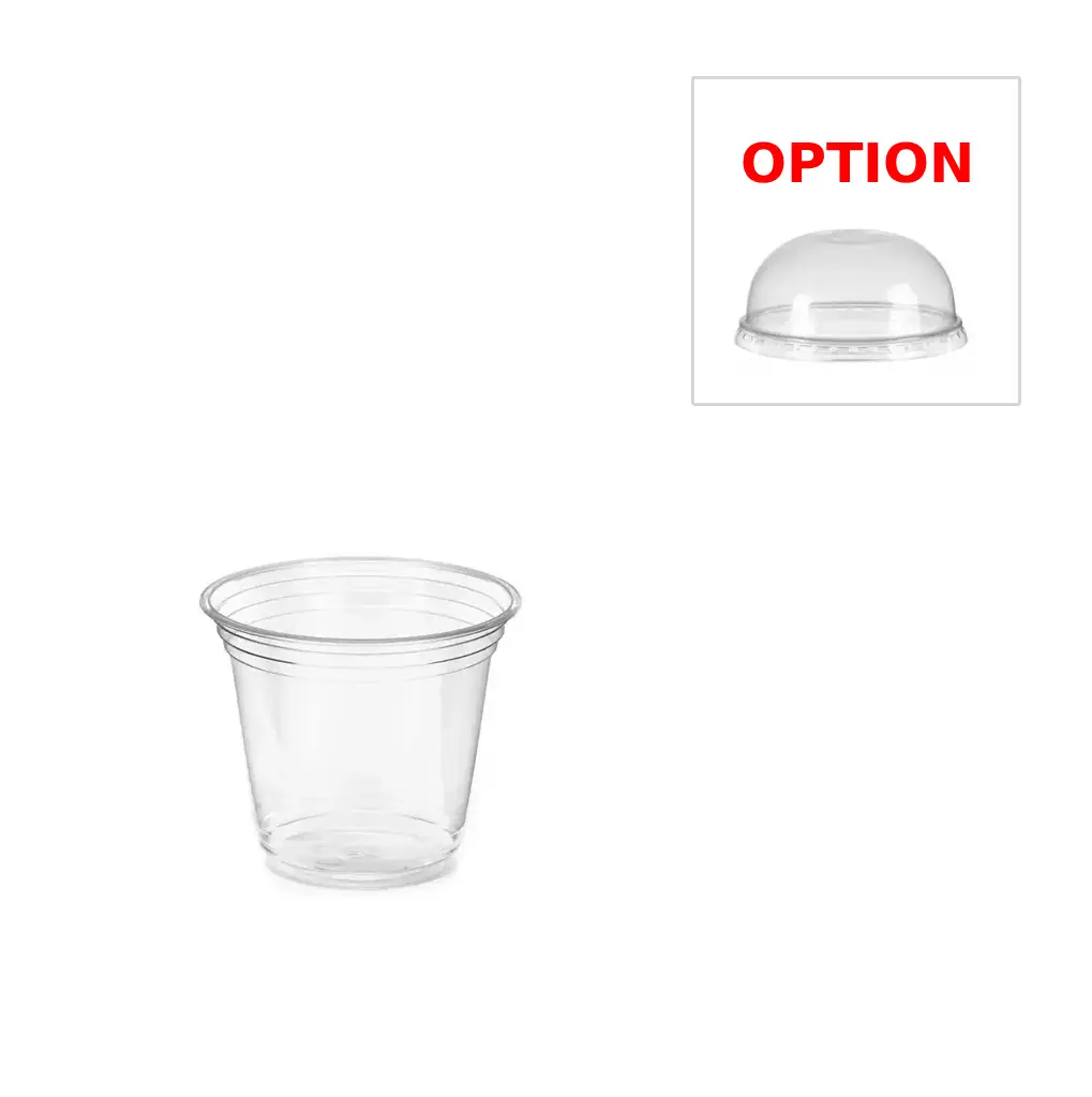 [Ø92_250_ml_8oz_PET_] Gobelet transparent 250 ml Ø92M mm en PET ( 1000 unités par carton) AKTAS