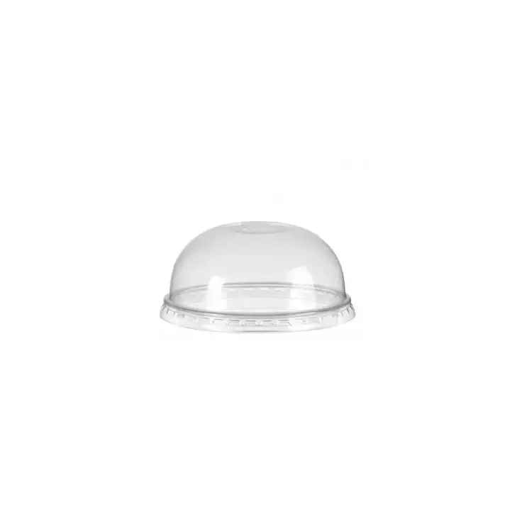[Ø92_DOM_LID_ST] Couvercle ø92 mm plastique en PET transparent sans trou AKTAS ( 1000 unités par carton )