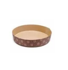 MOULE A TARTE Brown with gold flowers 210*30H (495pcs/carton) PB21030 ECOPACKATTESTATION SANITAIRE 2025/098 EA/836-2024