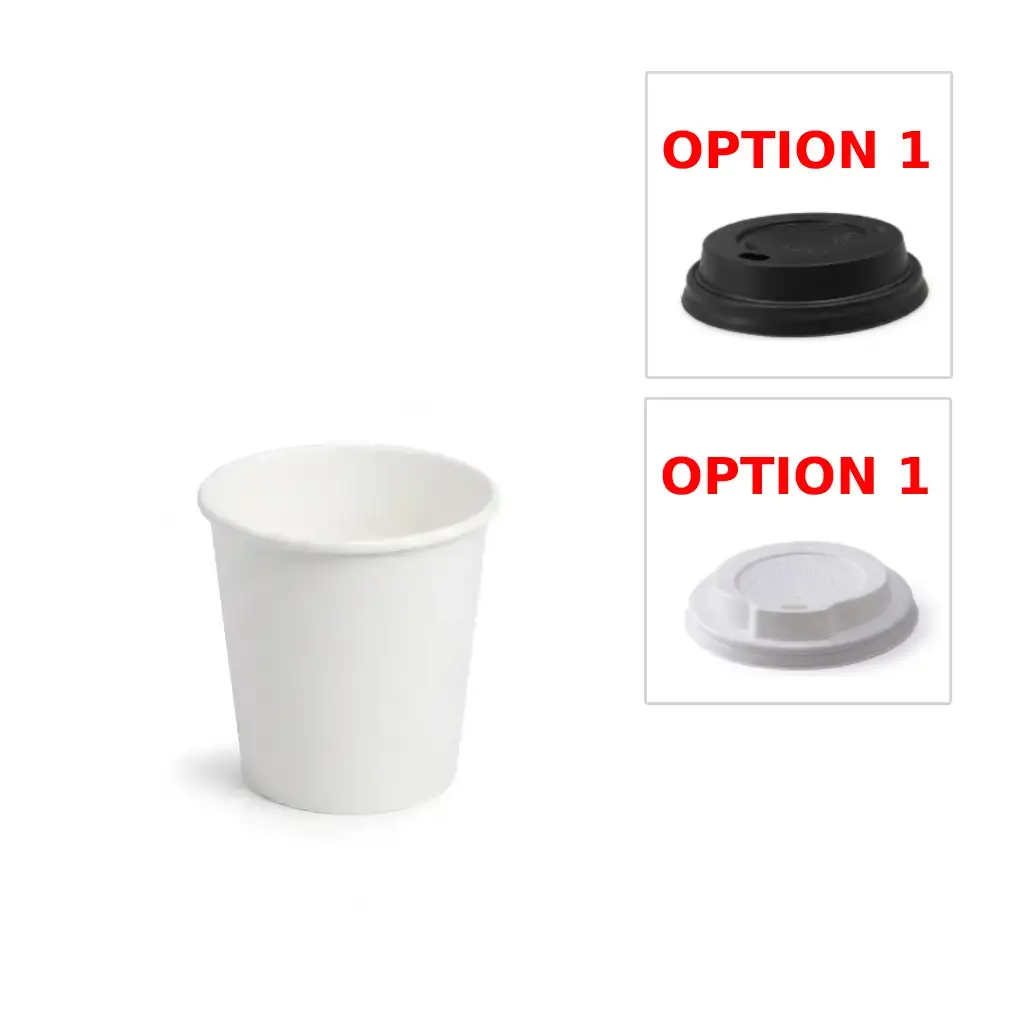 [GOBLET_25_CL] Gobelet en carton blanc 250 ml ( 50 unités par sac × 20 sacs) (1 000 unités par carton) Pro