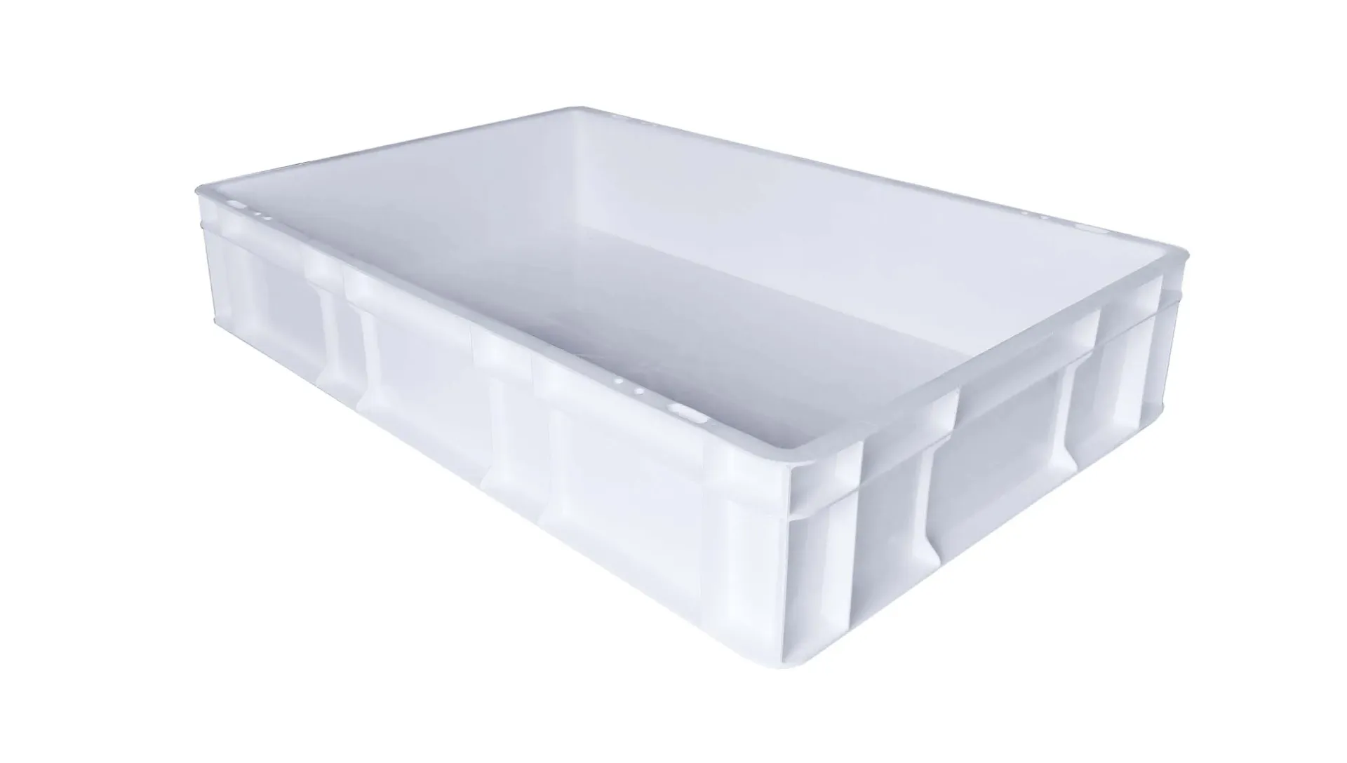 CAISSE ALIMENTAIRE 25 L EN PLASTIQUE BLANC 60X40X12CM ELS