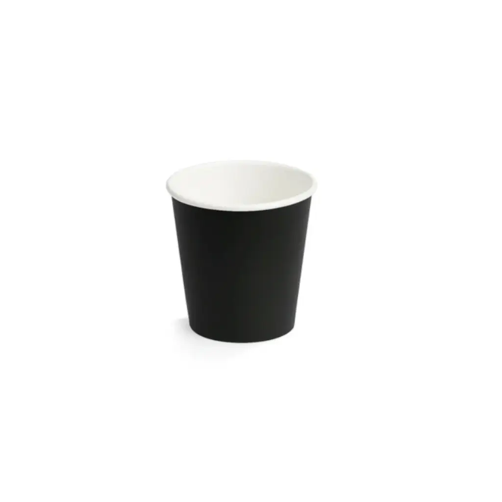 [GOBLET_NOIR_25_CL] Gobelet en carton couleur noir 250 ml ( 50 unités par sac × 20 sacs) (1 000 unités par carton)