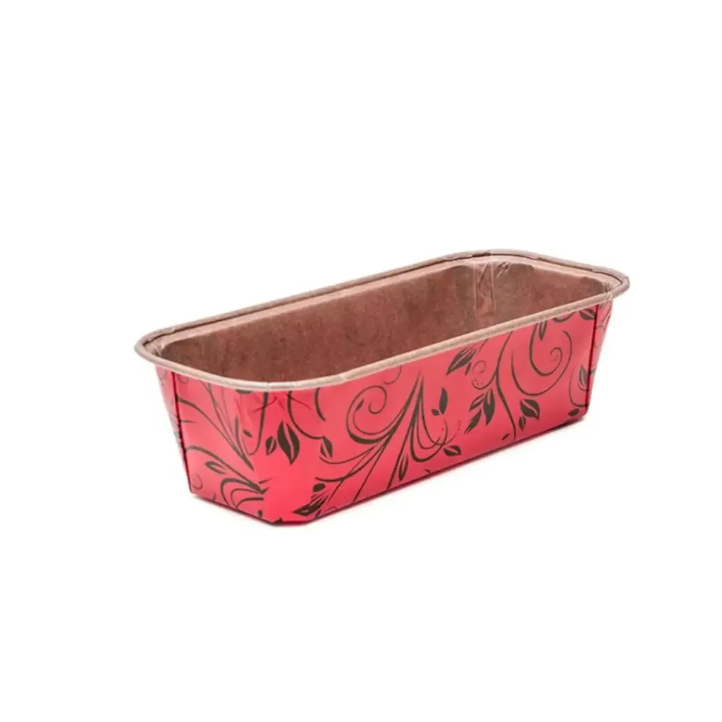 Moule à cake Plumpy rouge 199*73*h:62 mm ( 780 unités par carton) ECOPACK