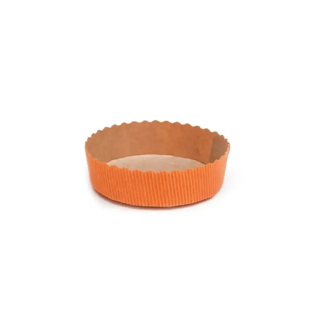 [PB10030PA_100_30] Moule à tarte rond 100*30 mm orange ( 450 unités par carton) ECOPACK