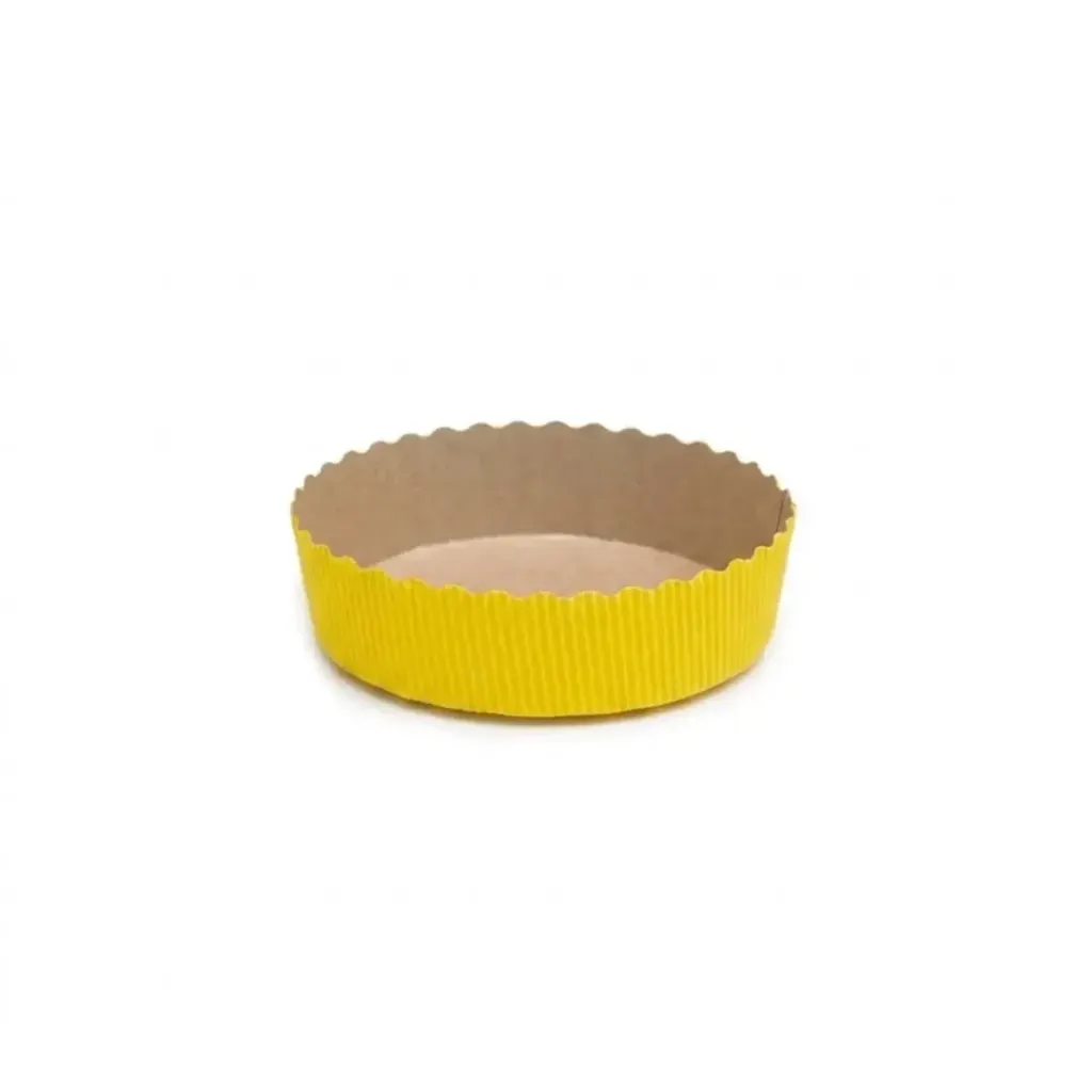 [PB10030PG_100_30] Moule à tarte rond 100*30 mm jaune ( 450 unités par carton) ECOPACK