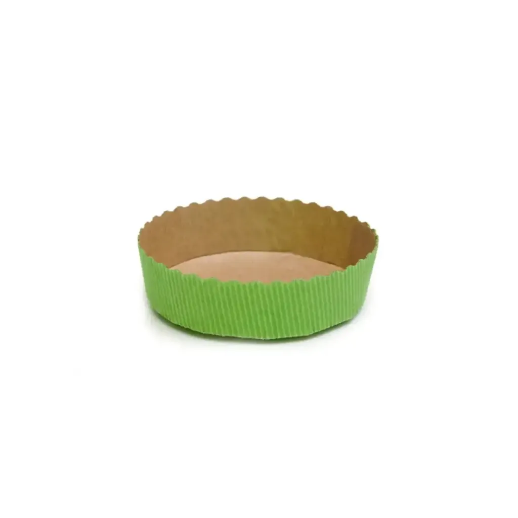 [PB10030PV_100_30] Moule à tarte rond 100*30 mm vert ( 450 unités par carton) ECOPACK