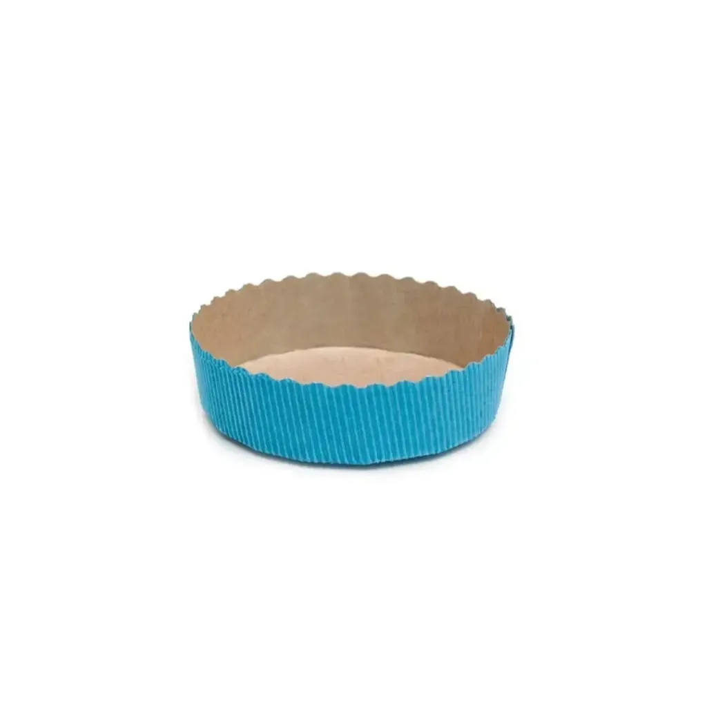[PB10030PBL_100_30] Moule à tarte rond 100*30 mm bleu ( 450 unités par carton) ECOPACK