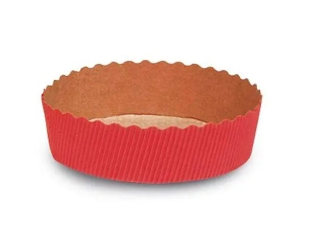 MOULE A TARTE 155*35 ROUGE ( 270unités/ carton) ECOPACK ATTESTATION SANITAIRE 2025/099 EA/836-2024 paquet de 25 unités