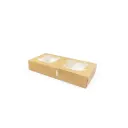 Porte Gobelets pour 2 gobelets en CKB kraft brun (600 unités par carton) NOV
