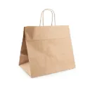 Sac kraft brun neutre SOS sans impression poignées torsadées 32x21x32 KAN (200 sacs par carton)