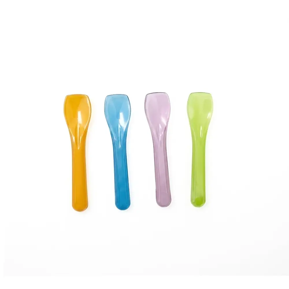 [CUILLIERE_A_GLACE_COLOREE_TRANS] Cuillère à glace colorée MIX translucide (10 sachets *500g environ) (360 unités par sac) (3600 unités par carton ) WP