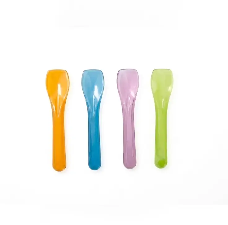 [CUILLIERE_A_GLACE_COLOREE_TRANS] Cuillère à glace colorée MIX translucide (10 sachets *500g environ) (360 unités par sac) (3600 unités par carton ) WP