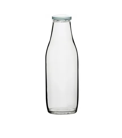 BOUTEILLE 1L EN VERRE AVEC CAPSULE BLANC  Ø53 ( 12 unités/carton) ( 48 cartons par palette)Sotuver ATTESTATION SANITAIRE 2021/93 EA/353/21