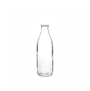 Bouteille 1L en verre avec capsule blanc ø53 mm( 12 unités par carton)  Sotuver