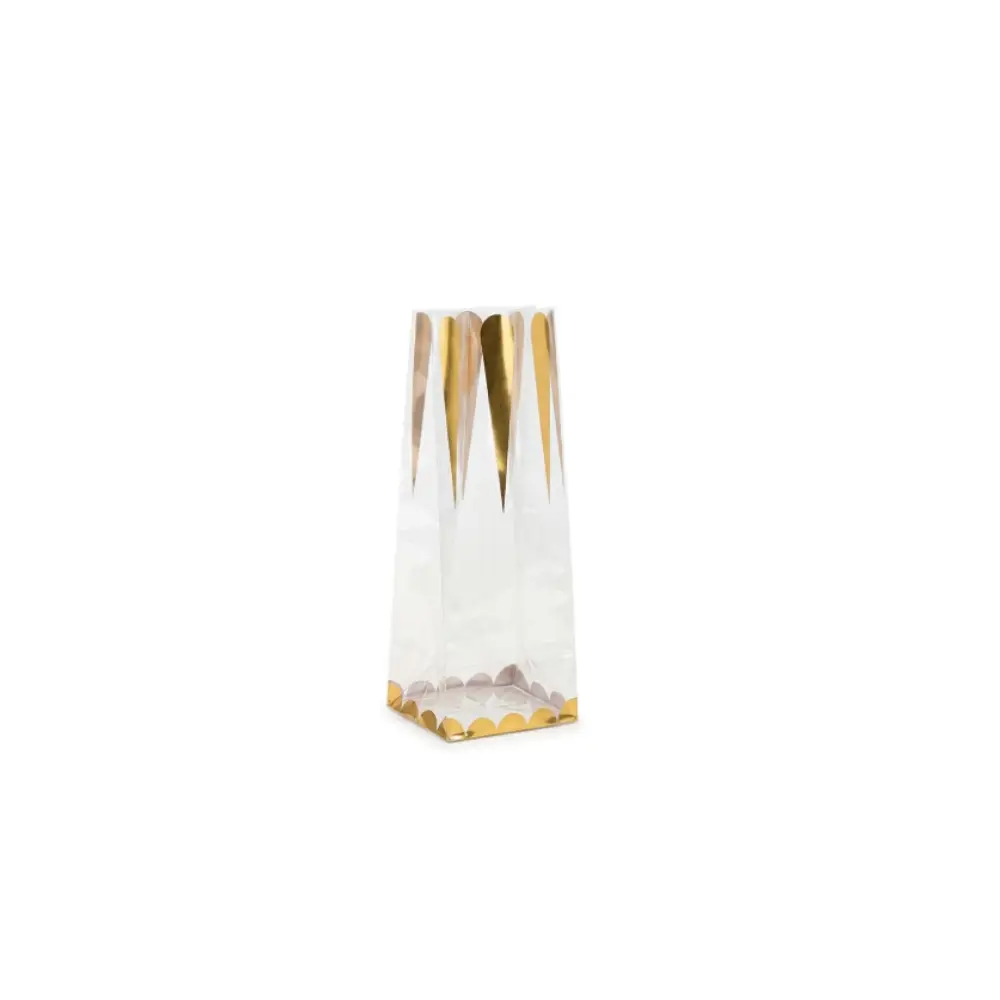 [OPP_SACS_FOND_CARRE_AVEC_CARTON_100_220mm] Sac fond carré doré avec carton en OPP 60 x 40 x 220 mm ( 100 unités par sac)( 1000 unités par carton)