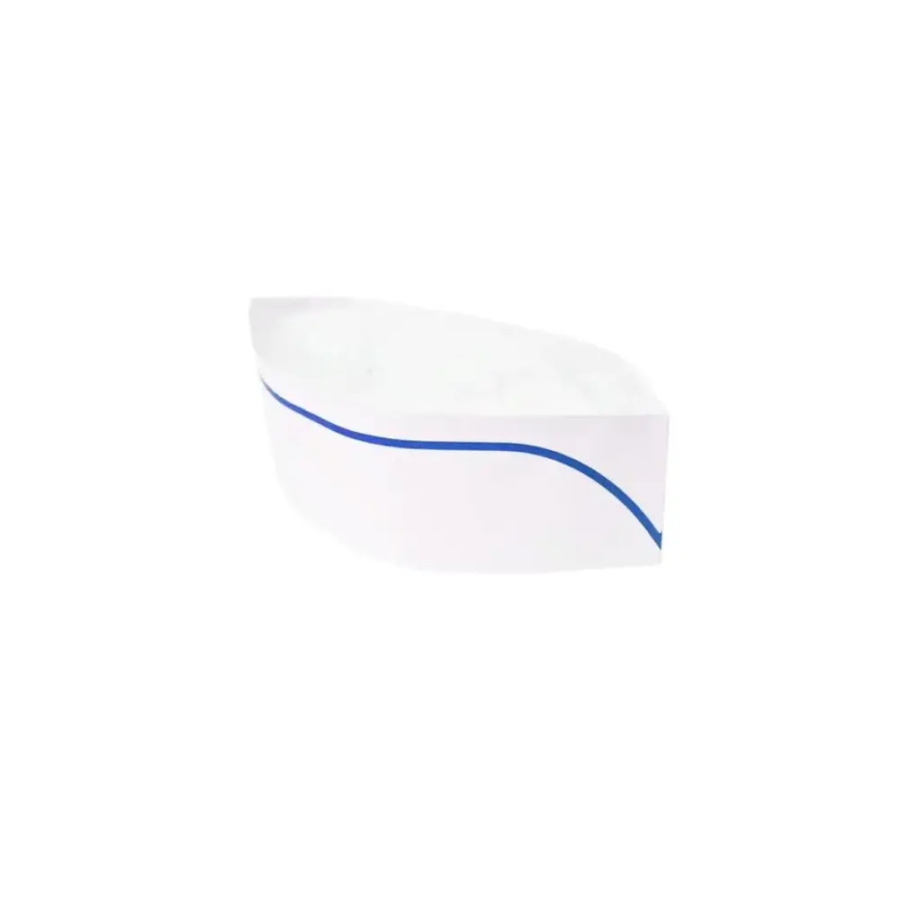 [CALOTS_FAST_FOOD_PAL_COUL] Calots de cuisine jetables Fast Food avec liseré bleu PAL COUL ( 100 unités par paquet) ( 1000 unités par carton)