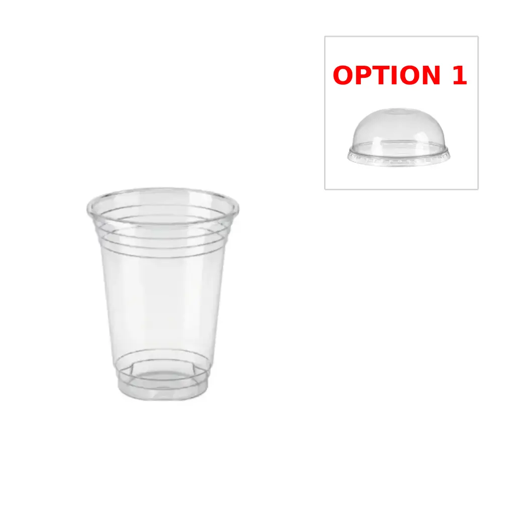 [Ø92_400ML_14oz_PET] Gobelet transparent 400 ml Ø92 mm en PET AKTAS ( 1000 unités par carton)