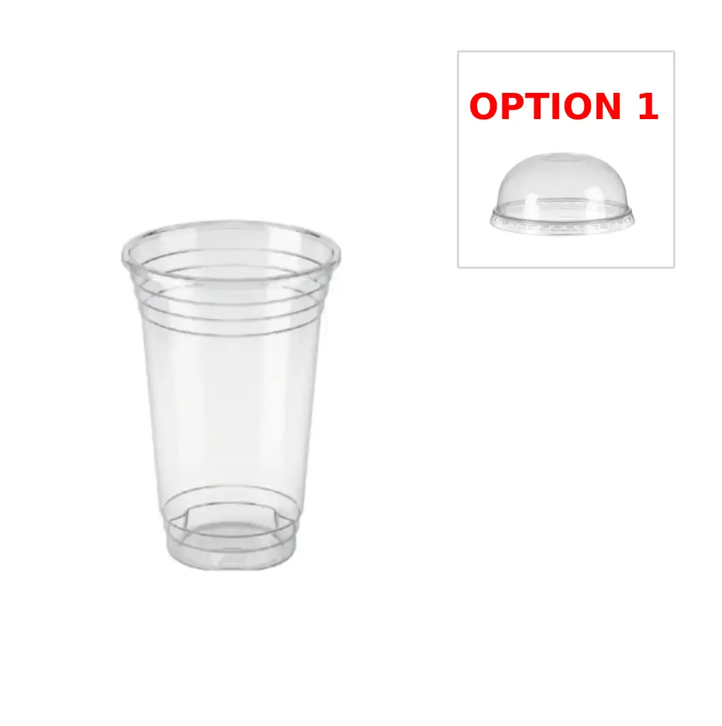 [Ø92_450ML_16oz_PET] Gobelet transparent 450 ml Ø92 mm en PET AKTAS ( 50 unités par sac) ( 1000 unités par carton)