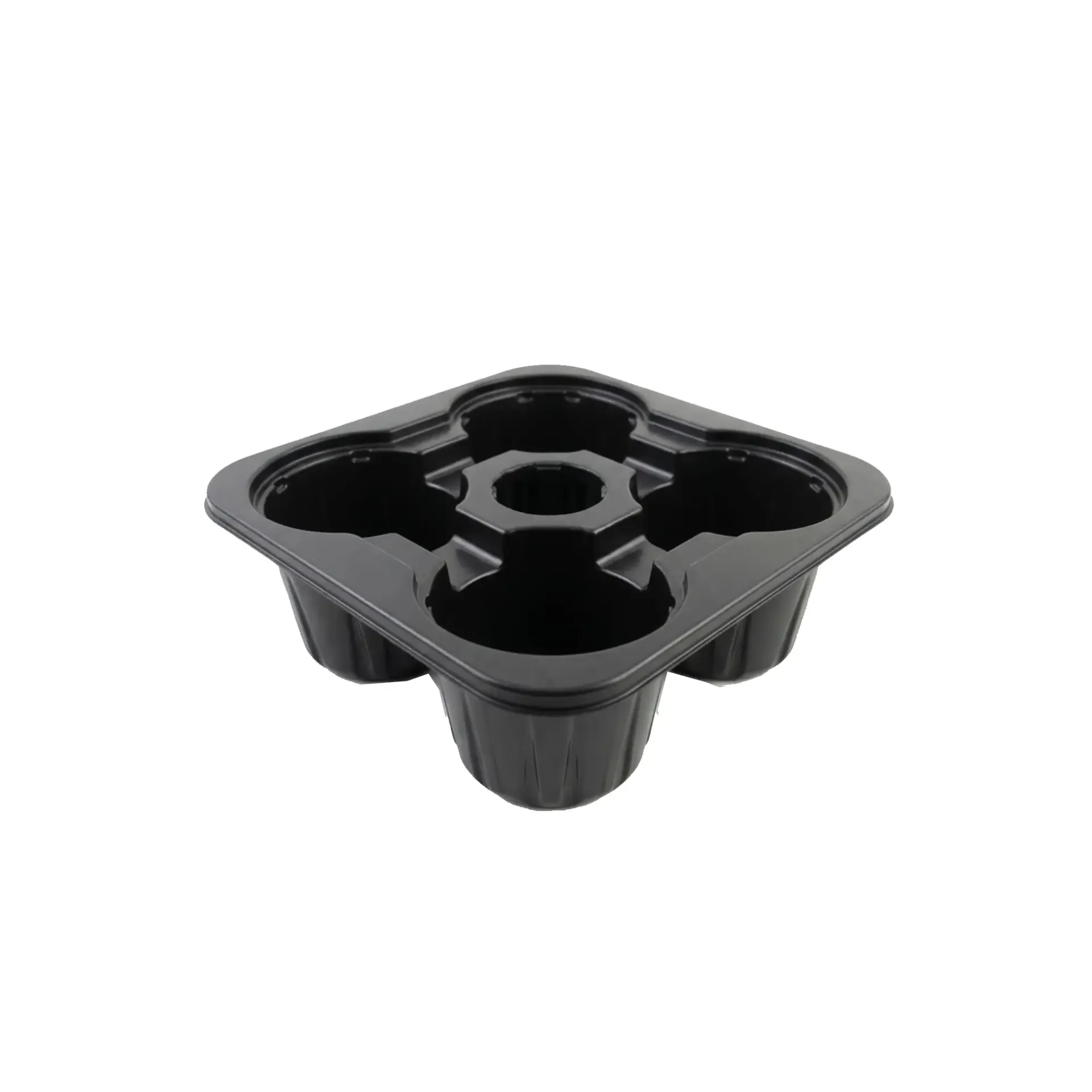 Porte goblet 4T noir en plastic quad plastic cup holder chef ( 100 unités par sac) (400 unités par carton)