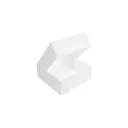 Boîte gâteau 17 x 17 x 7 cm en kraft blanc neutre non imprimé (25 unités * 20 sacs) (500 unités par carton)  UNI