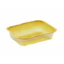 Barquette dorée rectangulaire 100*80 mm ( 26 sachets de 100 unités par carton ) ( 1 unité de vente = sac de 100 unités) CEM