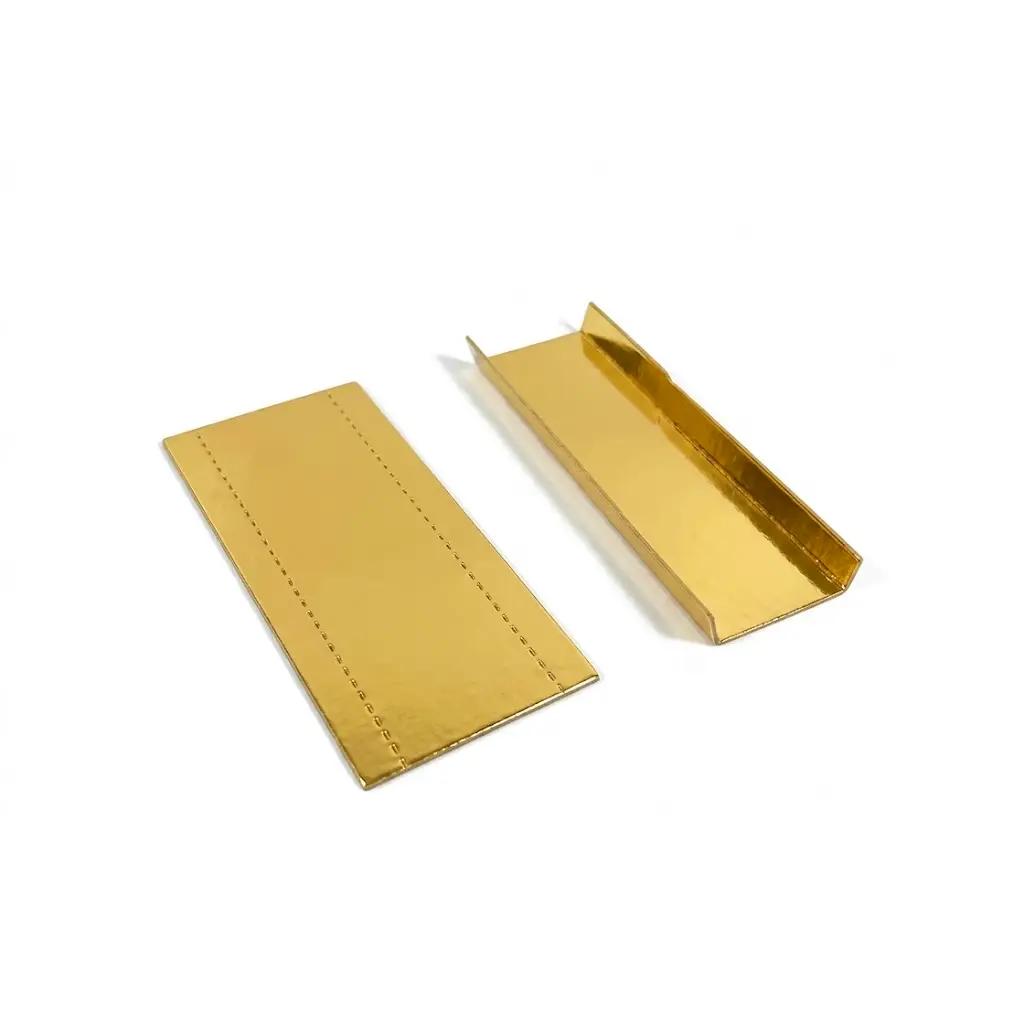 Sous tarte Talonnette Rectangulaire 6x13 cm Doré - Quick (1 unité de vente = Sac de 200 unités)