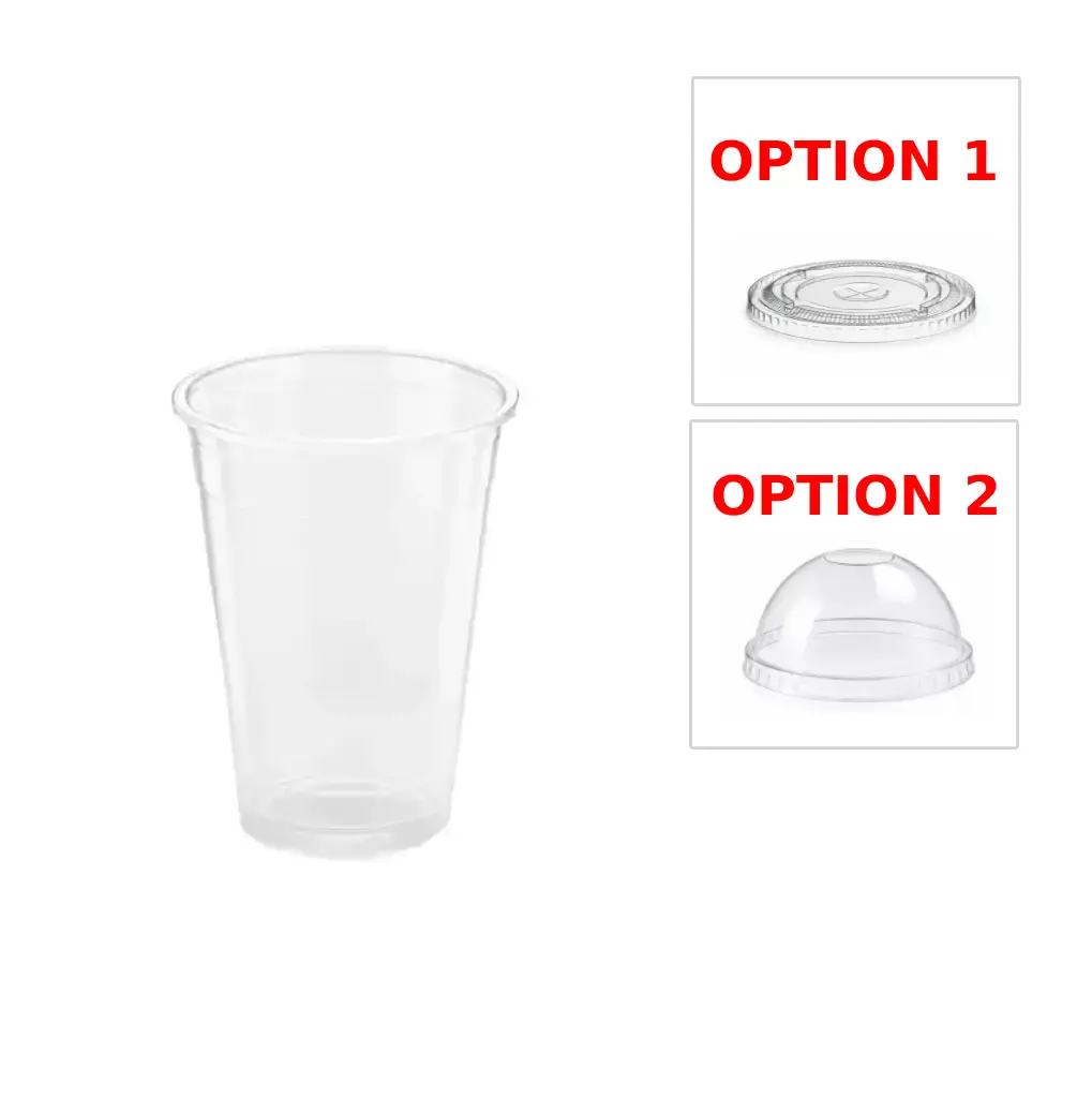 [14_OZ_CUP_90_MM] Gobelet transparent Ø90 mm 400 ml Cosmoplast ( 50 unités par sac)( 1000 unités par carton)