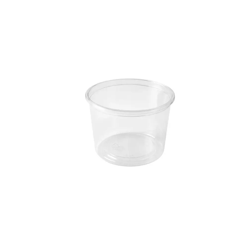 Boite ronde en PET 350 ML Cosmoplast ( 500 unités par carton)