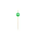 Pique en bois paix vert 437-23 ( 1 unité de vente = sac de 100 pièces) (100 sacs par carton)