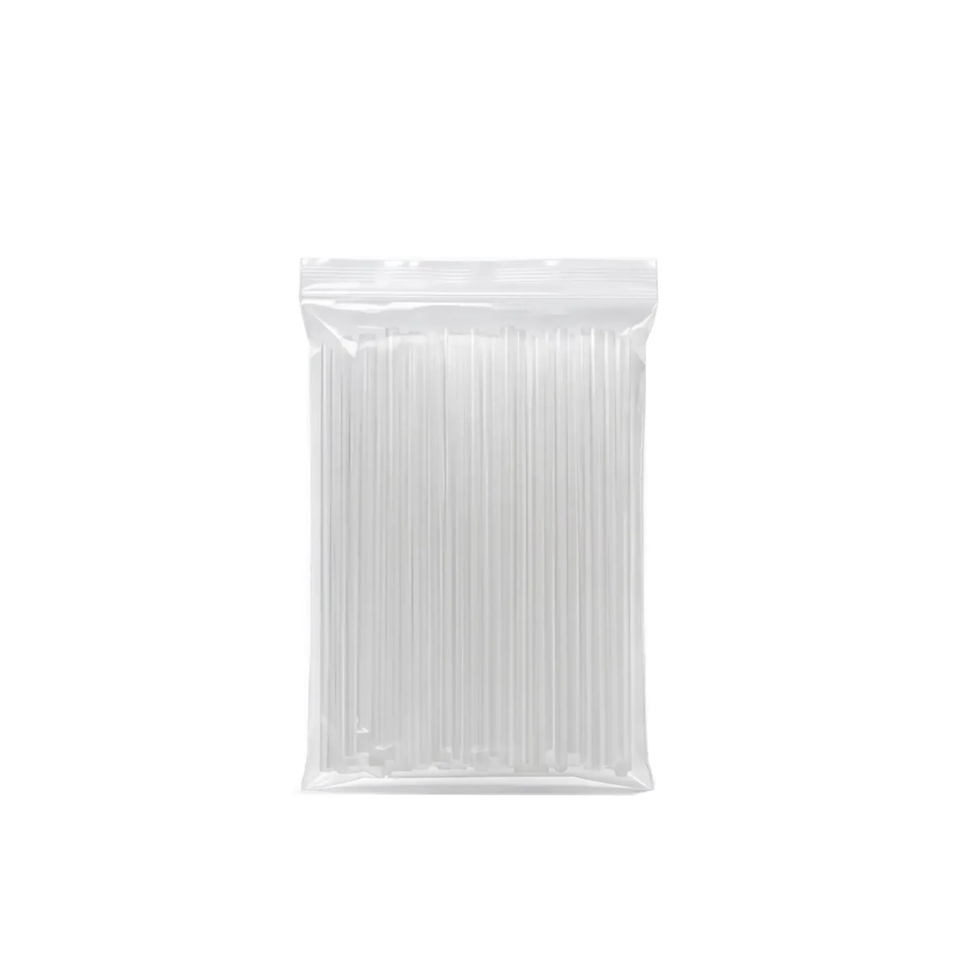 Paille transparente 8 mm golden straw ( 1 unité de vente = sac de 100 unités)( 50 sacs par carton )