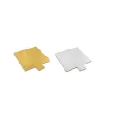 Sous tarte Talonnette carré 8 x 8 cm (Argent & Doré) - Quick( 1 unité de vente = sacs de 200 pièces)