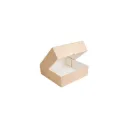 Boîte gâteau 15 × 15 × 7 cm en kraft brun neutre non imprimé CKB (25 unités × 20 sacs) (500 unités par carton) UNI