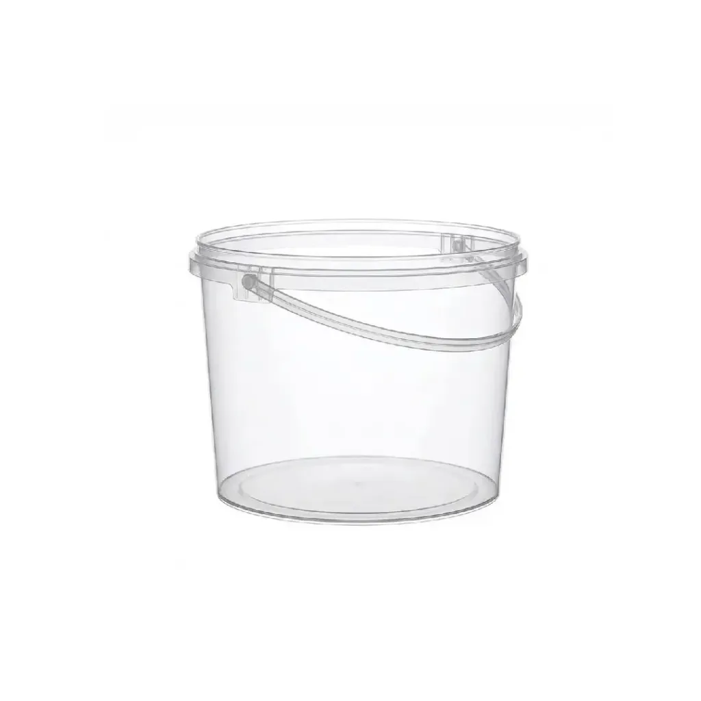 [SEAU_ROND_3L_TRP] Seau rond injection en plastique polypropylène (PP) transparent 3 L (réf. E030LT XP) – Sac de 100 unités