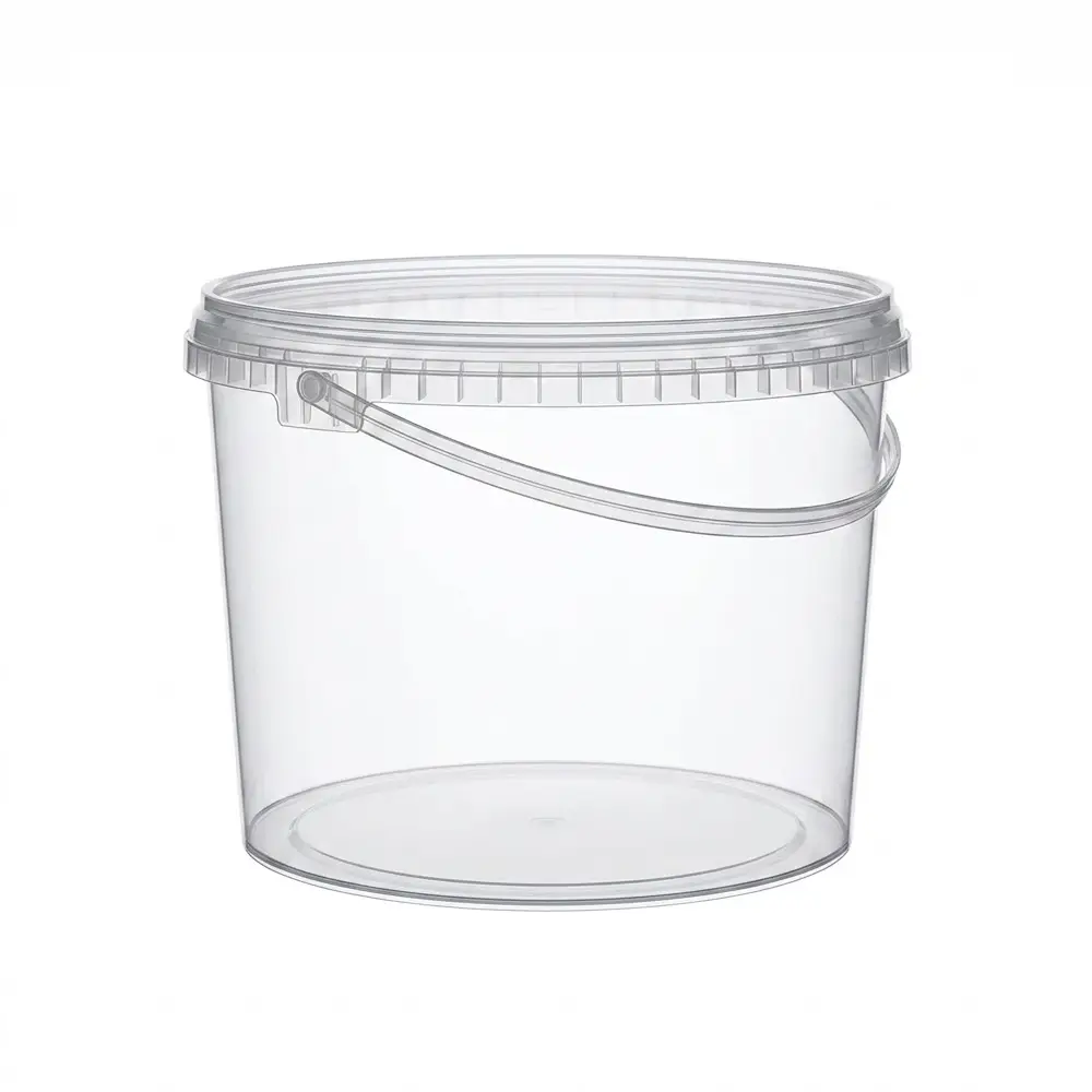 [SEAU_ROND_3L_TRP] Seau rond injection en plastique polypropylène (PP) transparent 3 L (réf. E030LT XP) – Sac de 100 unités