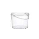 Seau rond injection en plastique polypropylène (PP) transparent 3 L (réf. E030LT XP) – Sac de 100 unités