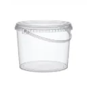 Seau rond injection en plastique polypropylène (PP) transparent 3 L (réf. E030LT XP) – Sac de 100 unités