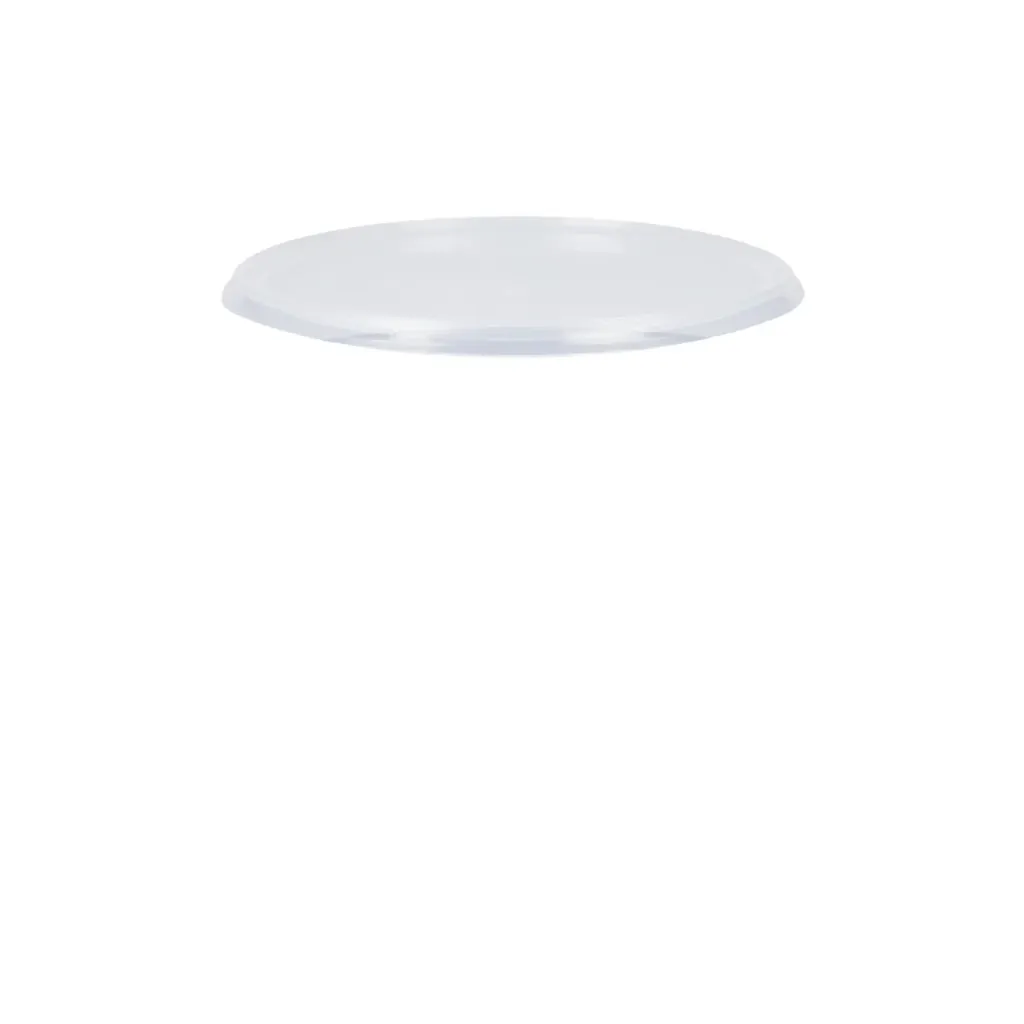 COUVERCLE ROND INJECTION EN PP TRANSPARENT POUR SEAU 0.8 L & 1L TRANSPARENT CV001LT XP ( 100 unités /sac)